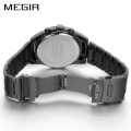 MEGIR 2010 Top Brand Men Watch Fashion Chronograph Military Quartz Watches Stainless Steel Business Wrist Watch